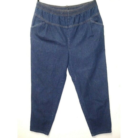 Arizona jeans Womens Pull-on Elastic waist, Pockets Plus Sz 22W Made in USA VTG - Picture 1 of 7